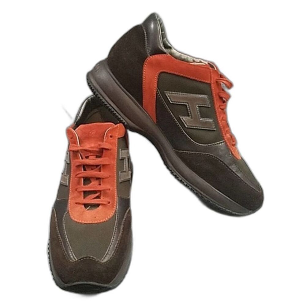 Hogan interactive Men's sneakers - Brown Orange Suede / Nubuck,  Size 11